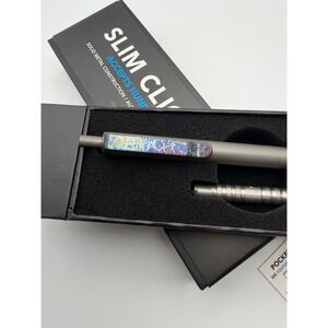 Big Idea Design Slim Click Pen Stonewashed Titanium Lightning Anodized Clip
